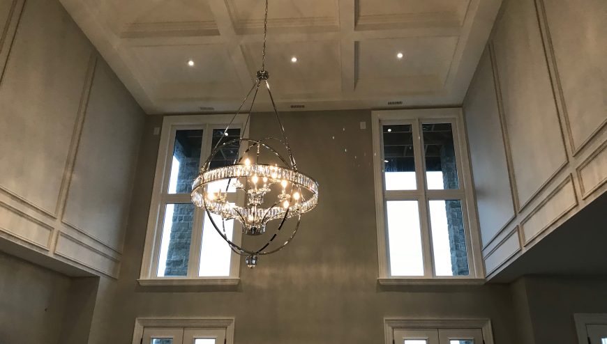 Installation of a Chandelier wit a Lifting System Vaughan 20